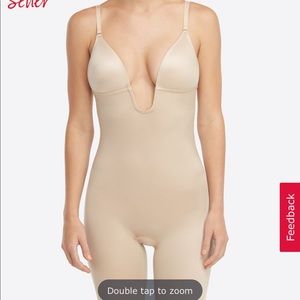 NWOT Suit Your Fancy Plunge Low Back Bodysuit